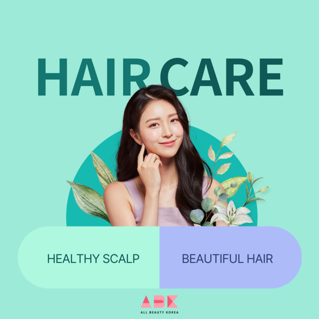 Woman with Healthy Hair Promoting All Beauty Korea Hair Care
