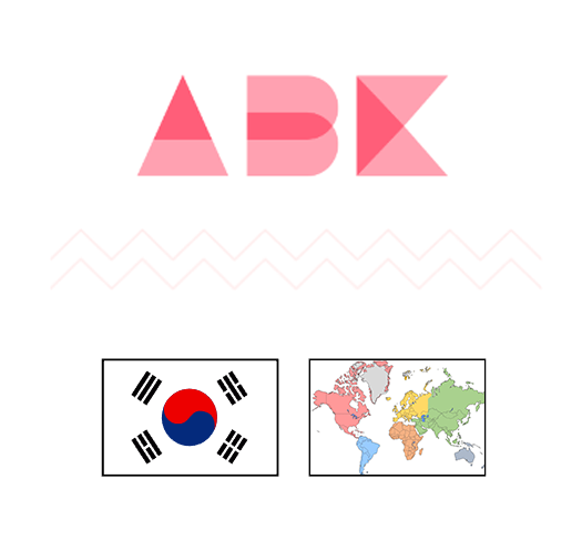 ABK Logo with South Korean Flag and World Map _image from ABK